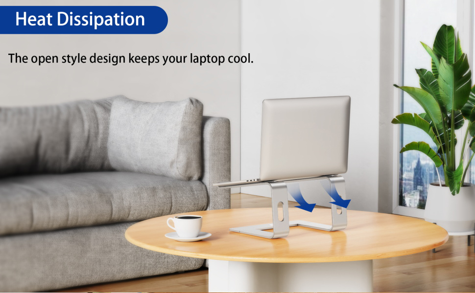 Підставка для ноутбука BESIGN LS03S з алюмінію, ергономічна, сумісна з ноутбуками 10-15.6'