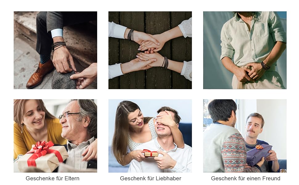 Чоловічий браслет Murtoo з нержавіючої сталі та натуральної шкіри з вплетенням натурального каменю та магнітною застібкою, 20.5 см, чорний колір, без додаткових ланок