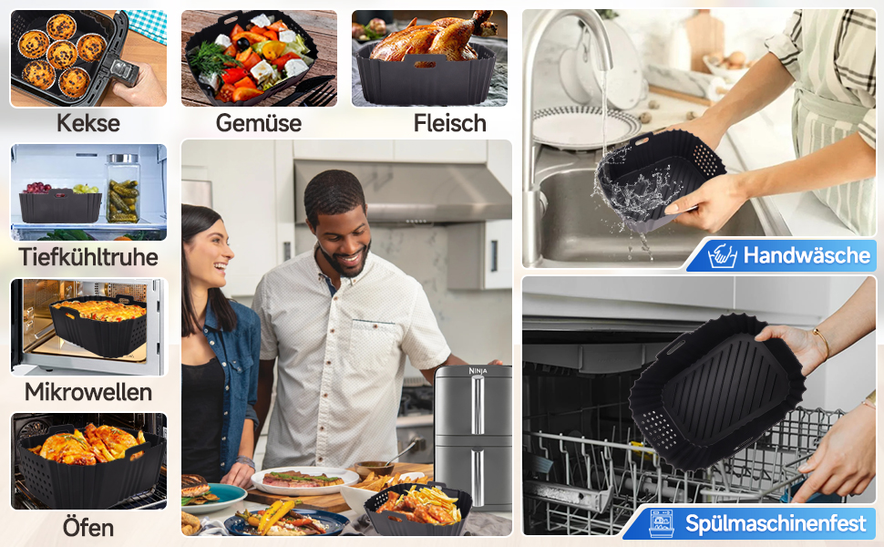 Стійка до високих температур підставка під фритюрницю, 48x30 см, силіконова килимок-підставка для Ninja, Cosori, Philips Airfryer, кухонна робоча поверхня, кавоварка