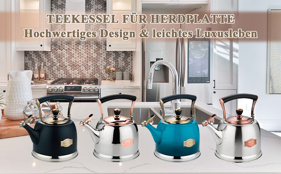 Чайник для кемпінгу з нержавіючої сталі 3L, з носиком, для плити та індукції, чорний