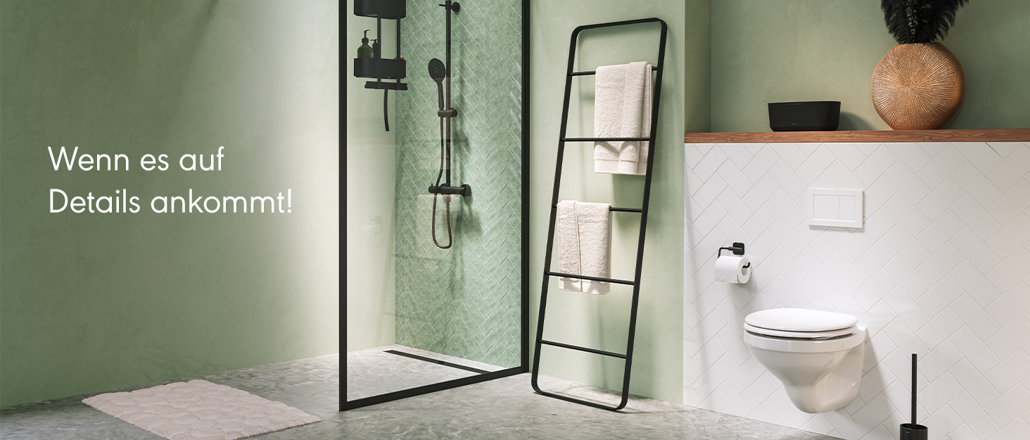 Набір для чищення унітазу Sealskin Doppio з натурального порцеляну, з алюмінієвою ручкою, без свердління, колір пісок, ручна робота