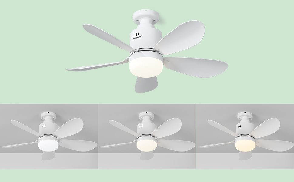 Стеляний вентилятор з підсвіткою, 53 см, з пультом дистанційного керування та таймером, 4 швидкості, регулювання температури кольору 3000K-6500K