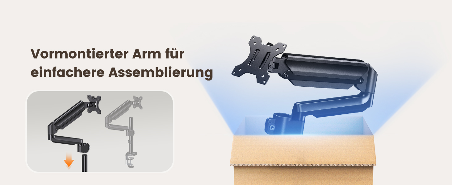 Кріплення для монітора ErGear: регульована підставка для моніторів 13-32 дюймів, до 9 кг, VESA 75x75/100x100 мм