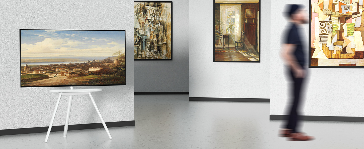 Підставка для телевізора PUTORSEN: поворотна, регульована по висоті, 43-65 дюймів, до 40 кг, VESA 400x400 (сірий або білий)