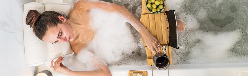 Подушка для ванни Monsuri – ортопедична подушка під шию для ванної, релакс і SPA, зручний аксесуар для ванної, ідея подарунка для жінок та мами