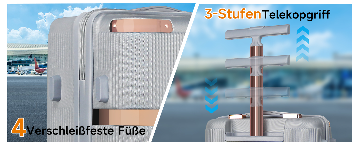 Набір валіз Homelux 3 шт. Бежевий, ABS, Hartschale (твердий корпус), M-L-XL, 1003-beige