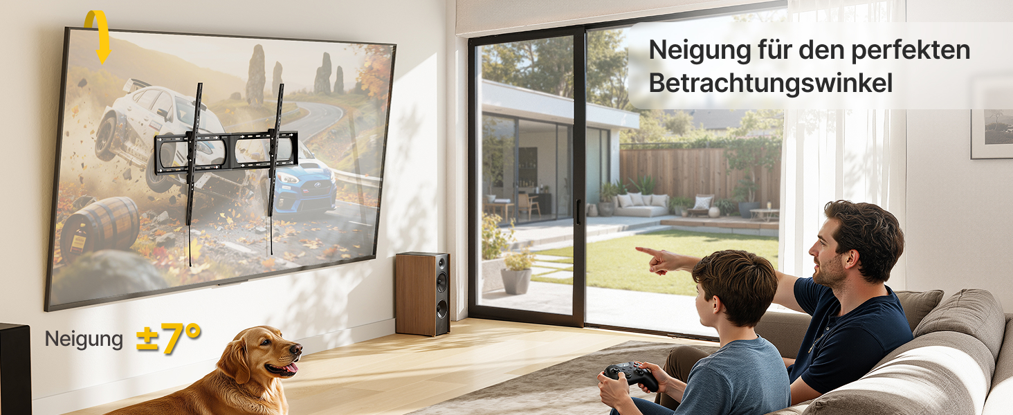 Кріплення для телевізора monTEK Heavy Duty, настінне кріплення для телевізорів 37-140 дюймів, до 136 кг, ультратонкий профіль 32 мм, сумісне з дерев'яними стійками 406/450/600 мм, VESA до 1200x800 мм, регульоване нахилом