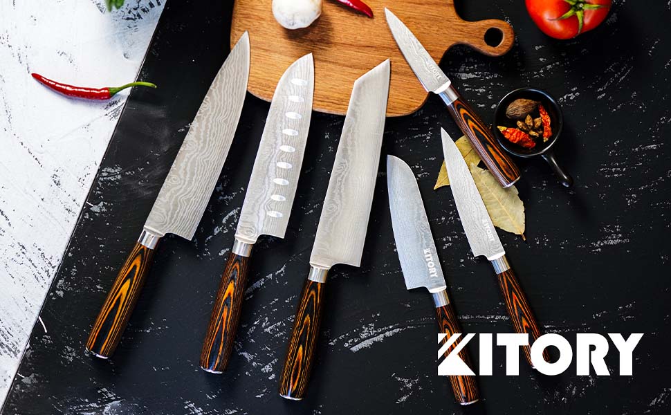 Японський кухонний ніж Kiritsuke від Flamingo: професійний шеф-ніж з лезом 20 см, захистом та дерев'яною ручкою, преміум-якість