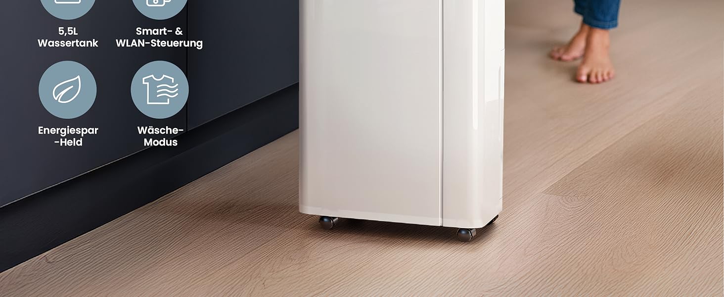 Електричний осушувач повітря ProBreeze 12L - для дому, 20 м², з таймером та датчиком вологості
