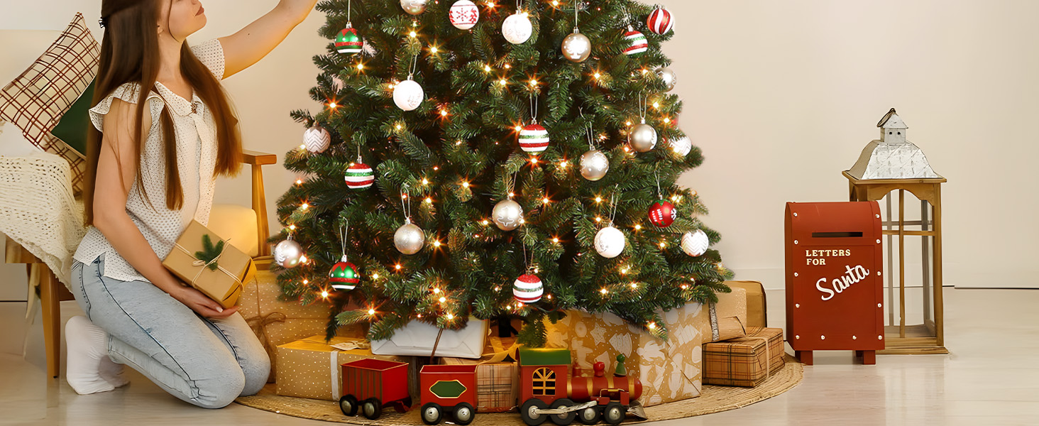 Набір прикрас для ялинки Shareconn 30 шт. 60 мм (Червоний & Золотий)