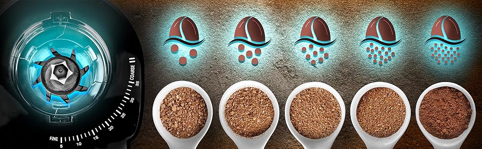 Електрична кавомолка Duronic BG200: 200W, 200г зерен, регулювання помелу, для френч-пресу