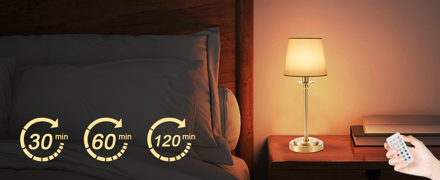 Акумуляторна настільна лампа: портативна, бездротова з регулюванням яскравості, для дому та саду, абажур з льону, античне біле металу, RGB синій абажур