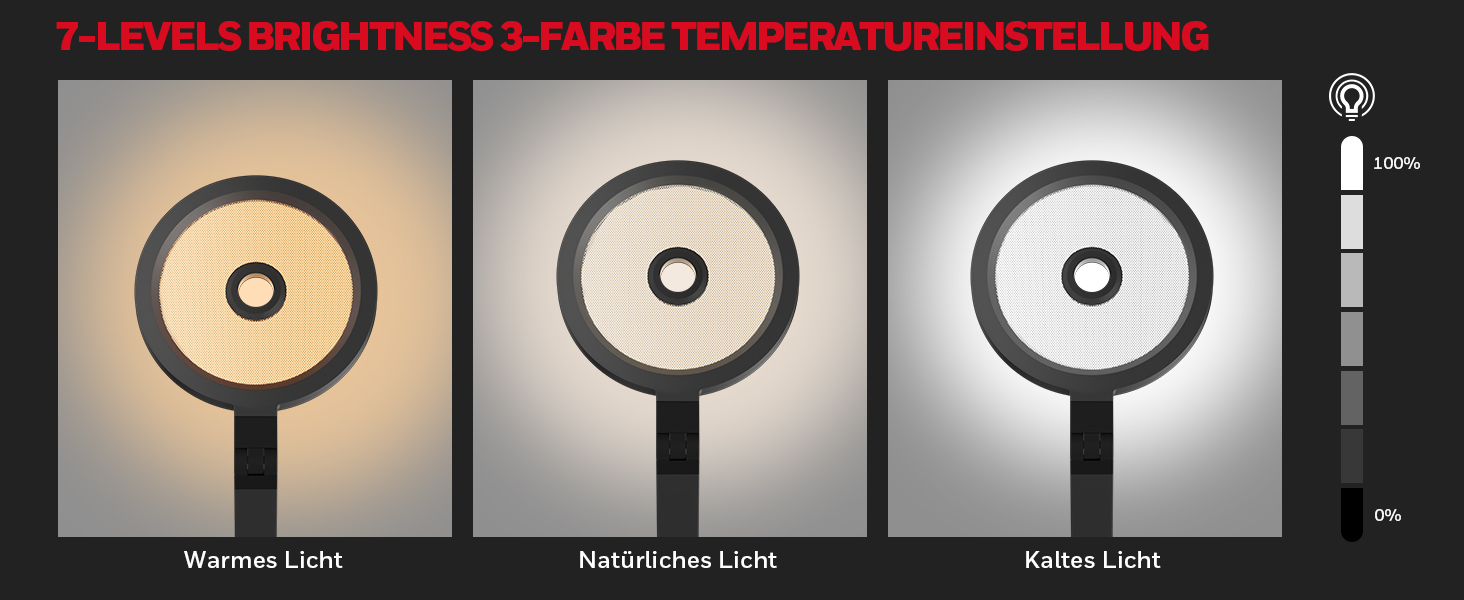 Лампа настільна Honeywell H6 Sunturalux Eye-Care LED з регулюванням яскравості, таймером та сенсорним керуванням (сіра)