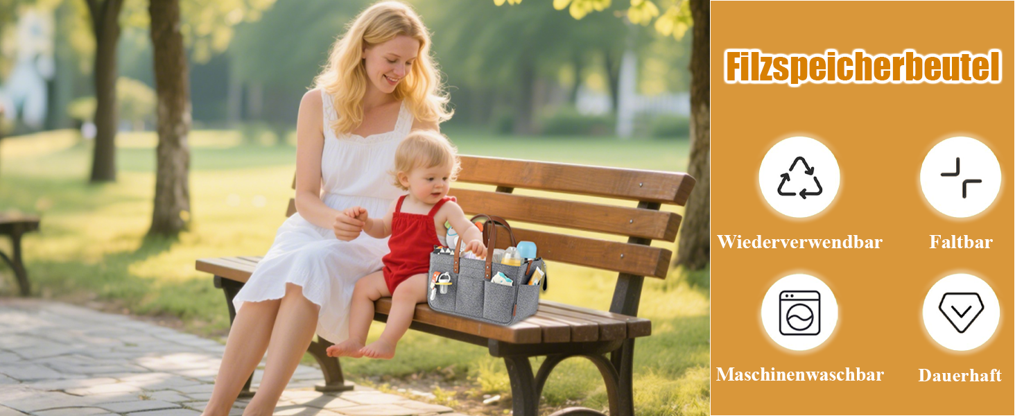 Фетрова сумка-кошик, 16л, з відділеннями, складана, міцна, сіра, 38x23x18 см. Ідеальна для пікніків, покупок та транспортування дров.