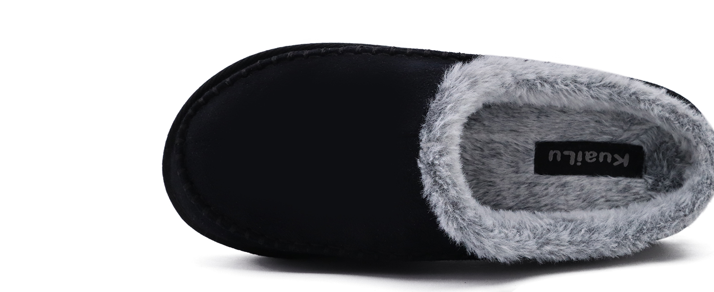 Чоловічі халатні тапочки KuaiLu з пам'яті піни, зручні, ручної роботи, з мікрозамшею, з підтримкою склепіння стопи, з теплою підкладкою з штучного хутра, гумова підошва, для дому та вулиці, 40 EU, хакі