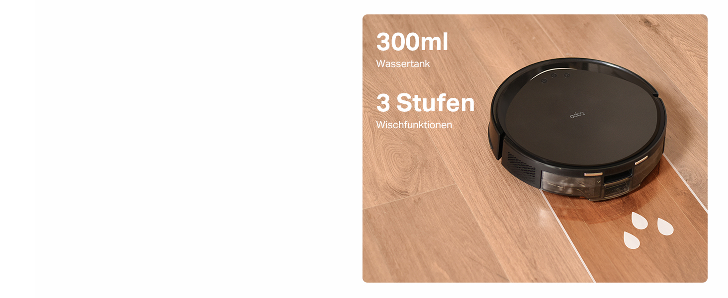 Робот-пилосос Tapo RV20 Max Plus з функцією миття та автоматичною станцією самостійного очищення, 5300Pa потужність всмоктування, 83 мм товщина, сумісний з Alexa & Google Assistant, керування через додаток