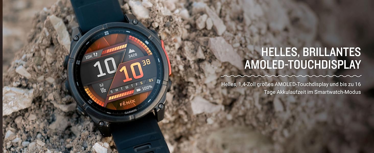 Розумний годинник Garmin fēnix 8 (51 мм) – чорний/сірий, AMOLED, 80+ спортивних функцій, GPS, EKG, TOPO-карти, до 10 днів роботи від акумулятора