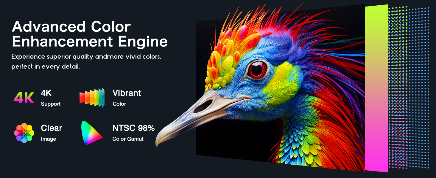 Проектор AKATUO Smart 4K з підтримкою Netflix, Full HD 1080P, WiFi6 Bluetooth, електричним фокусом та автотрапецеїдною корекцією для дому та вулиці (сумісний з iPhone)