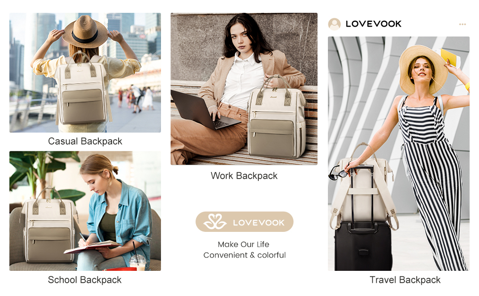 LOVEVOOK Рюкзак для підлітка, жіночий/чоловічий, з відділенням для ноутбука 17.3
