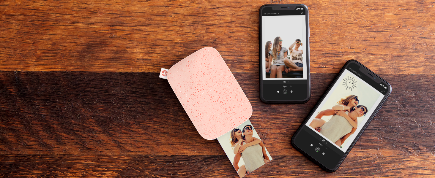 HP Sprocket: Портативний принтер для миттєвого друку фото, 5.1 x 7.6 см, білий. Стартовий набір