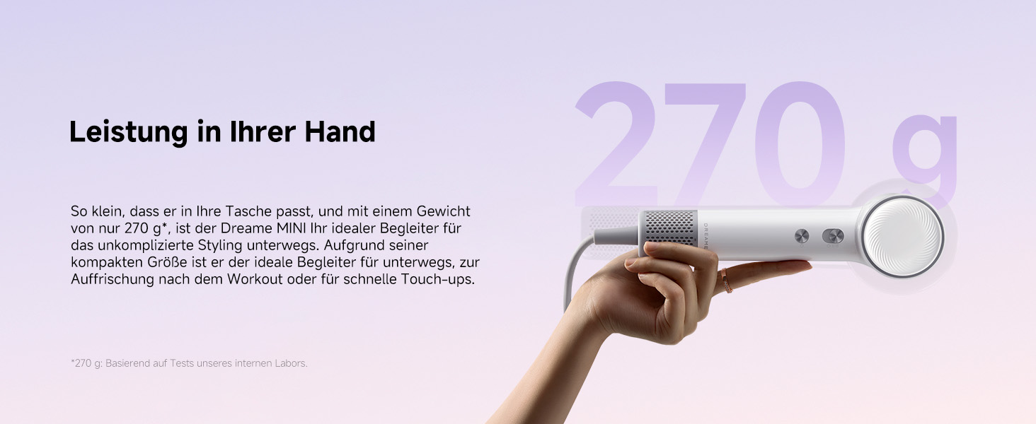 Фен для волосся DREAME Hair Dryer - Швидке сушіння, 110 000 обертів/хв, іонізація, регулювання температури та швидкості, насадка-дифузор, тиха робота, білий