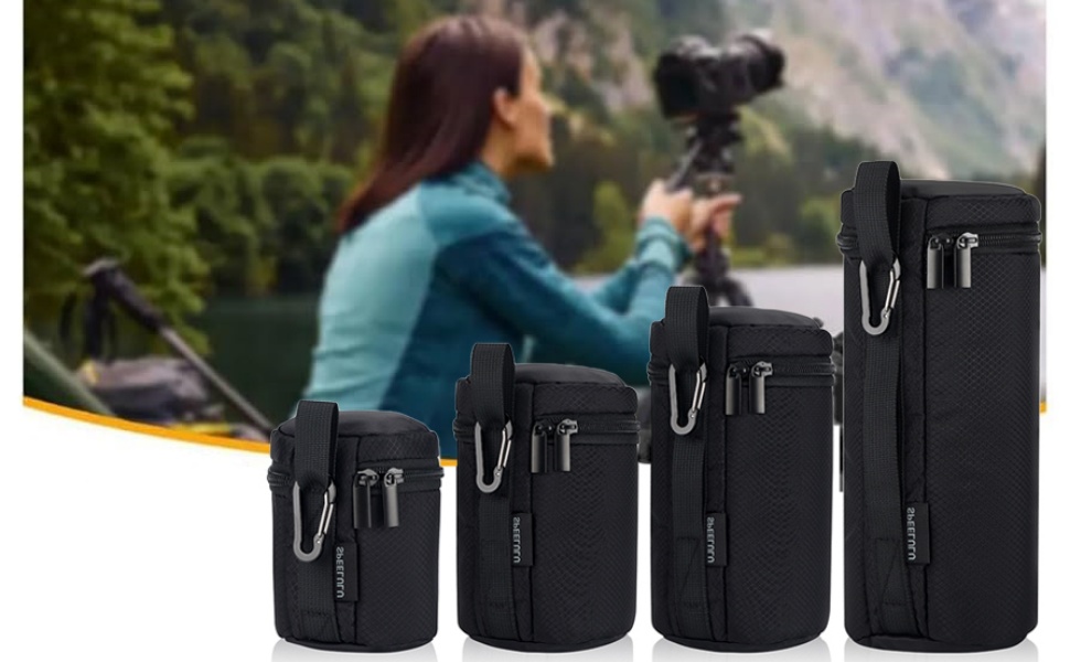 Водонепроникний захисний чохол для об'єктивів камери (набір 4 розмірів) - захист для DSLR об'єктивів