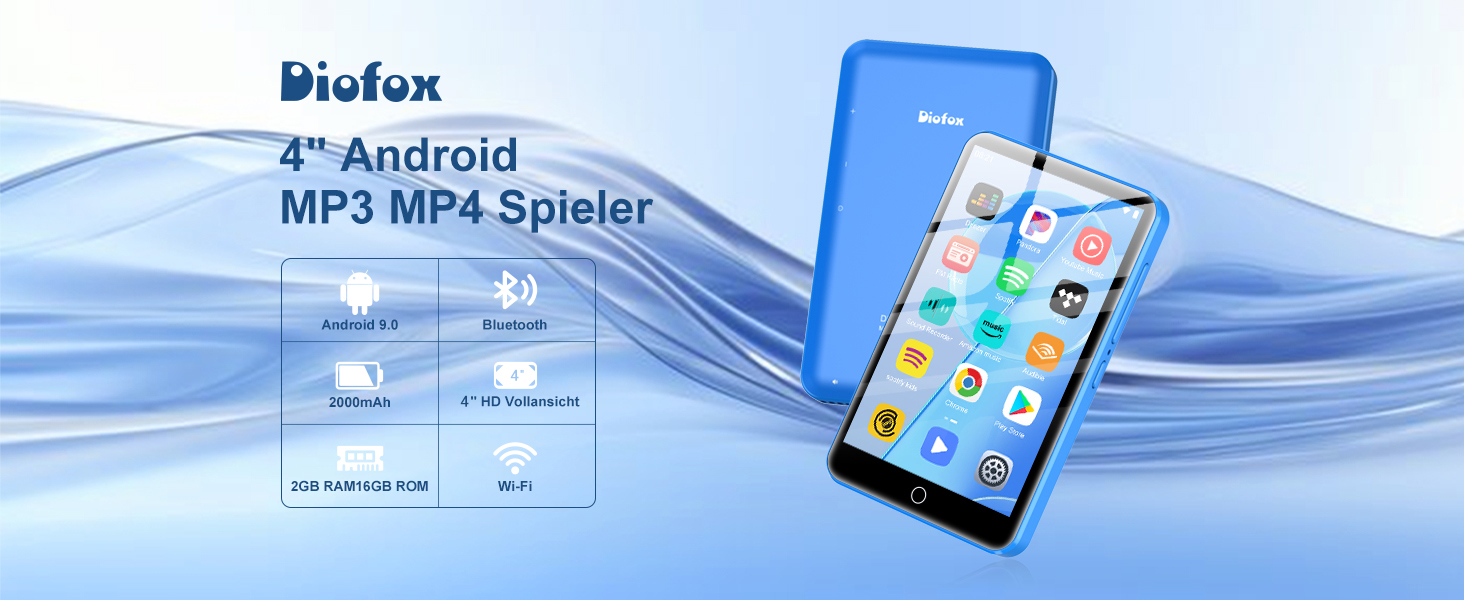 MP3 плеєр 80GB Bluetooth WiFi, 4.0