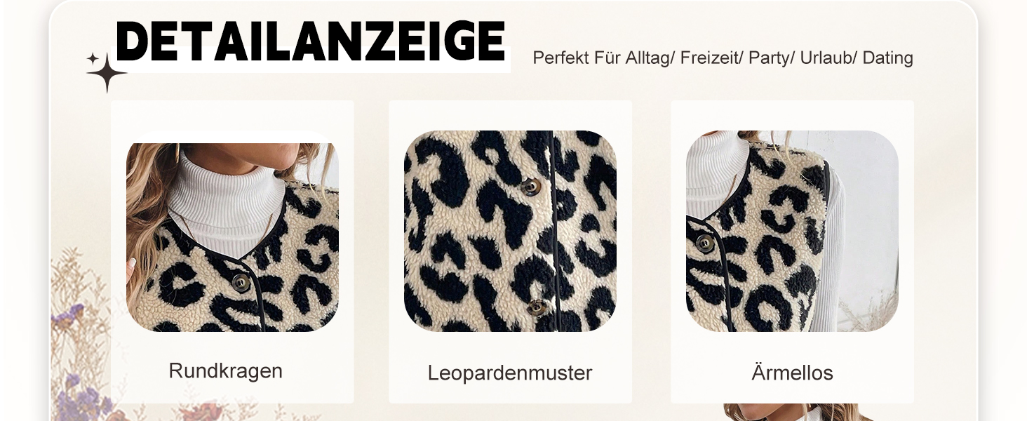 Жіноча жилетка GORGITTER з леопардовим принтом, без рукавів, легка, тепла, з ґудзиками, повсякденна, перехідна жилетка для осені та зими, бежева, розмір S