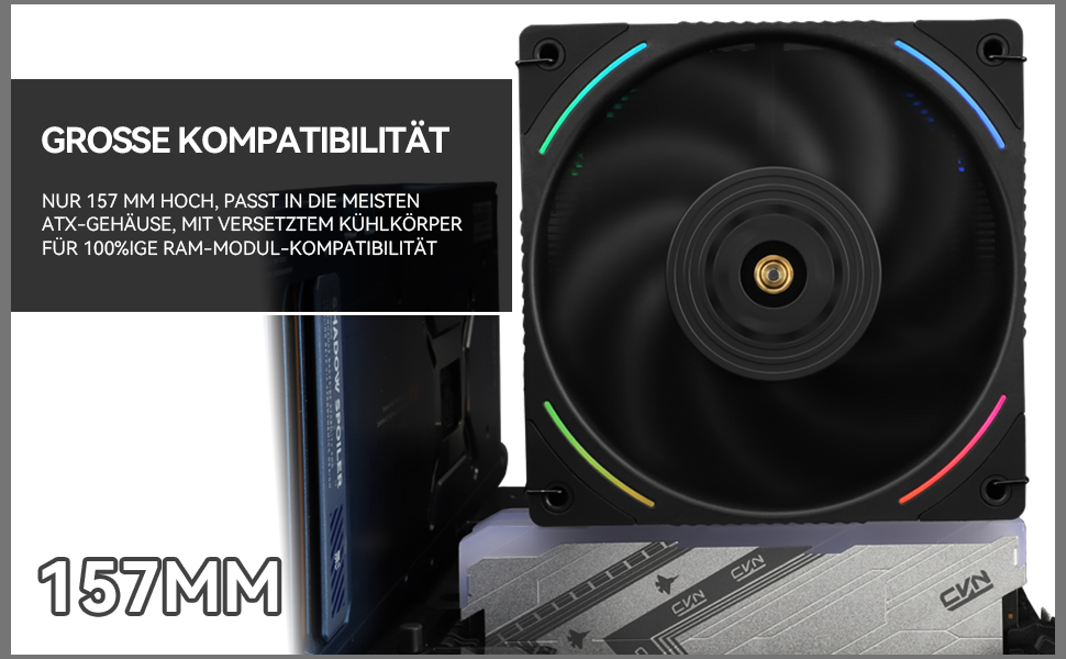 TR Phantom Spirit 120 EVO: Повітряний кулер для CPU з цифровим дисплеєм, 7 теплових трубок, сумісний з AM4/AM5/Intel lga1851/1700/1150/1151/1200/2011