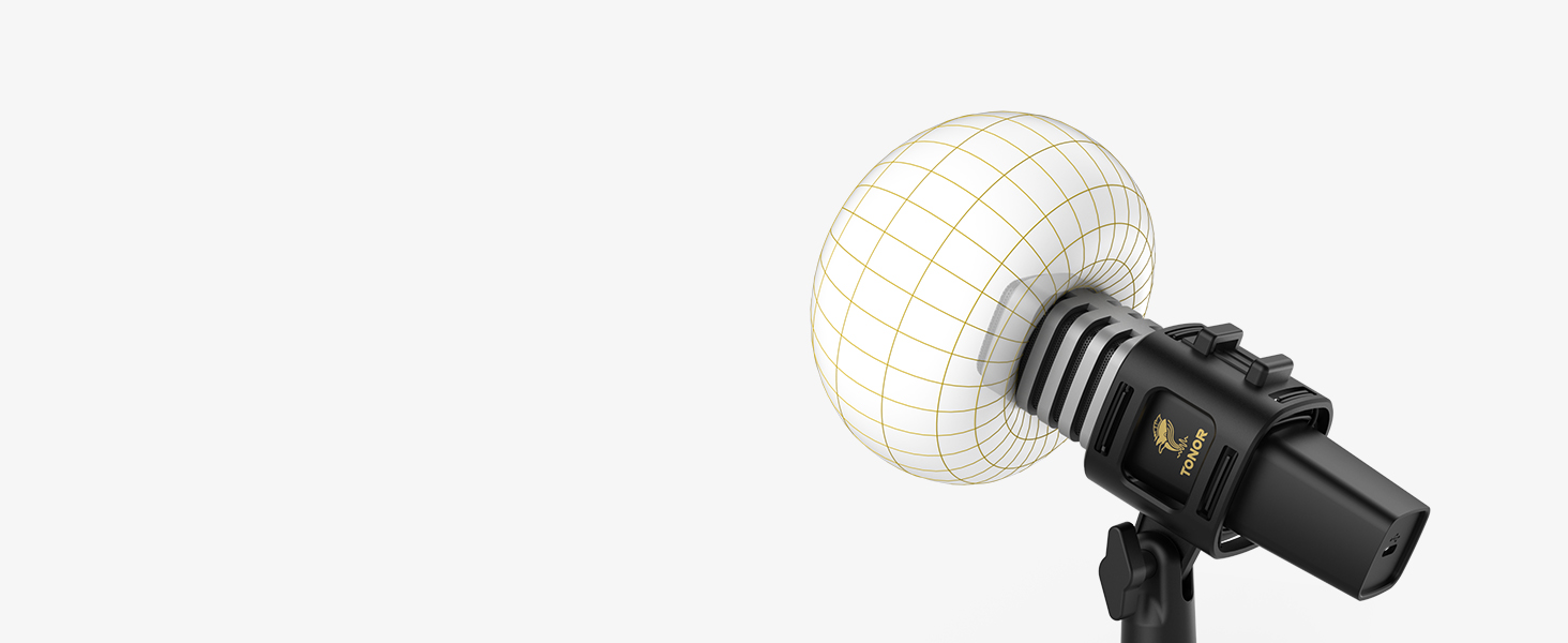 USB мікрофон TONOR TC30 з ниркової характеристики, для комп'ютера, стрімінгу, подкастингу та запису голосу. Комплект: стійка, поп-фільтр, мікрофонна павутина