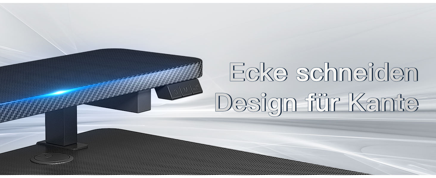 Small LED Gaming Desk with Power Outlets - 80cm Carbon Fiber PC Gamer Table