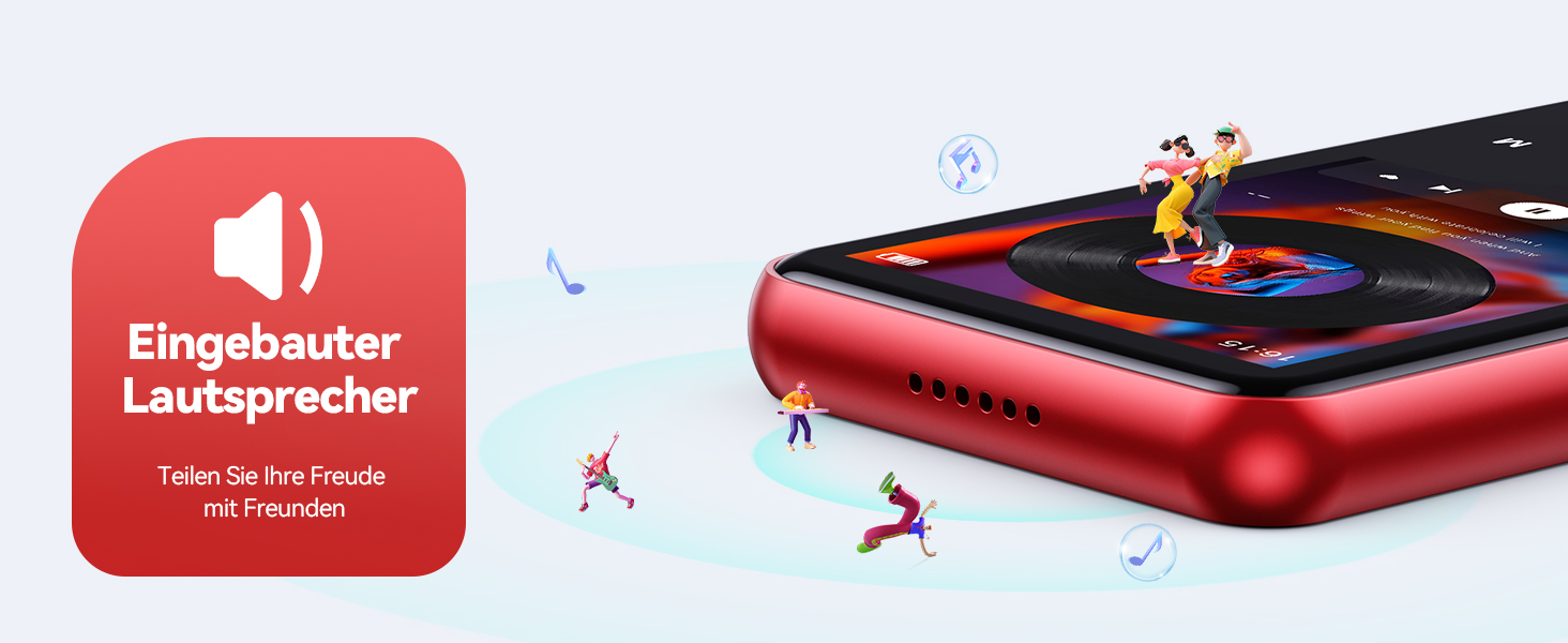 MP3 плеєр AGPTEK 64GB з Bluetooth 5.3, TFT-екраном 2.4