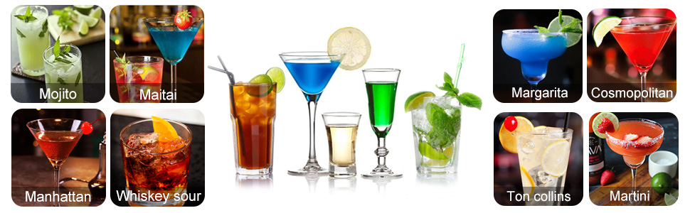 Набір для коктейлів, нержавіюча сталь, 750 мл, 12 предметів, професійний барний аксесуар для дому та бару