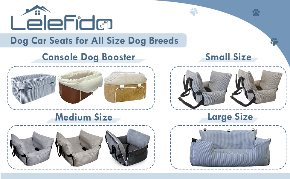 Автокрісло для собак маленьких та середніх порід (до 18 кг), з ременем безпеки та кишенями, антиковзаюча підставка, миється, морські смуги, 76x52 см