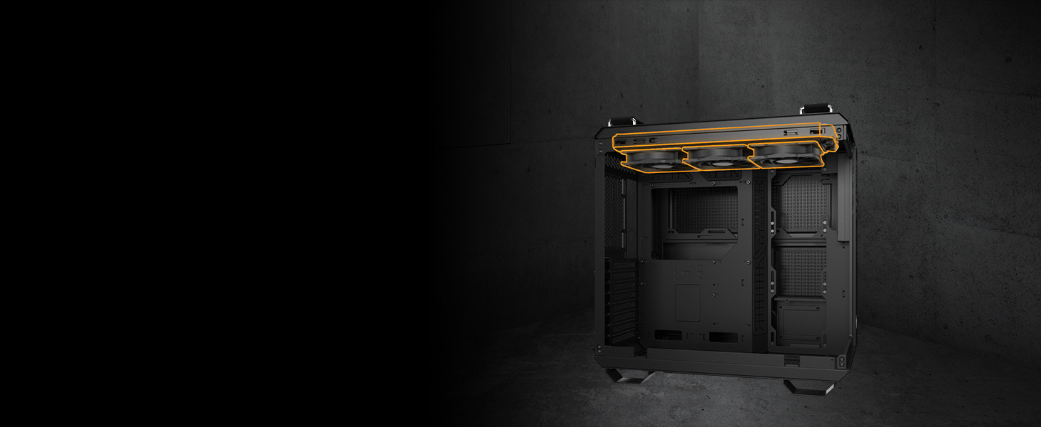 Корпус для ПК ASUS TUF GAMING GT502 Horizon TG ARGB Black - двокамерний, з 4 RGB вентиляторами, USB Type-C, чорний