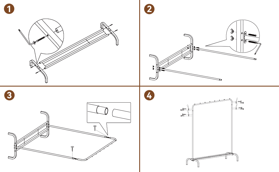Стійка для одягу на підлозі, чорна, з полицею для взуття та нижньою полицею, металева, для спальні