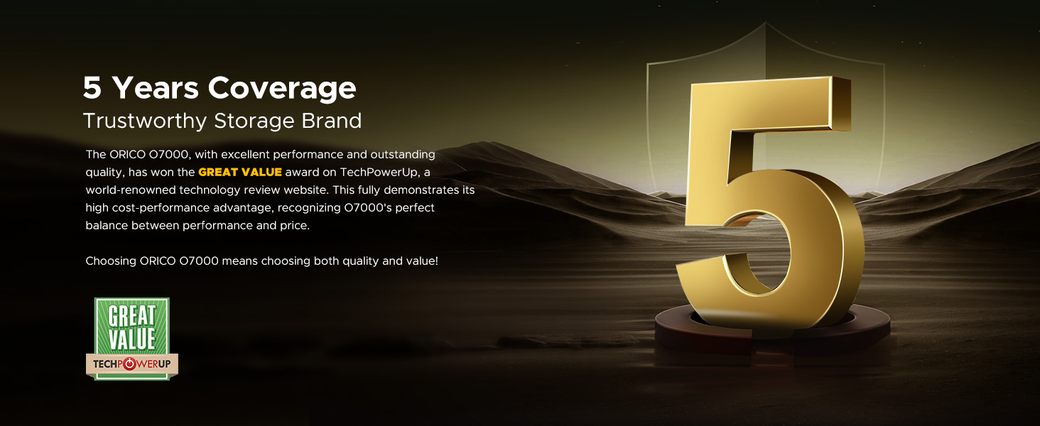 ORICO NVMe SSD 2TB PCIe 4.0 x4 - Внутрішній SSD M.2 2280 з радіатором для ПК та ноутбуків