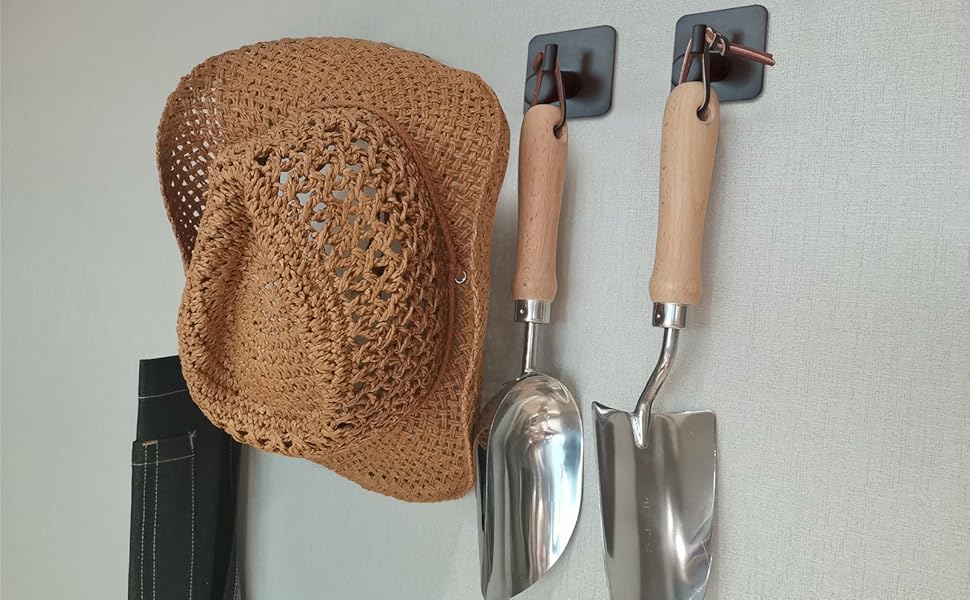 Набір гачків для рушників 6 шт. самоклеючі, з нержавіючої сталі, без свердління, для ванної, туалету, кухні, офісу (чорний)