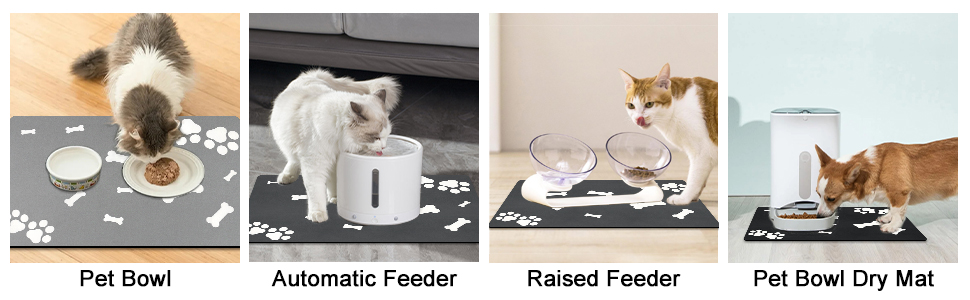 Килимок для тварин, супер вбирання, для собак та котів, з антиковзною гумовою основою, швидковисихаючий, пральний, 40 x 60 см, 2 пари наліпок з лапами, чорний