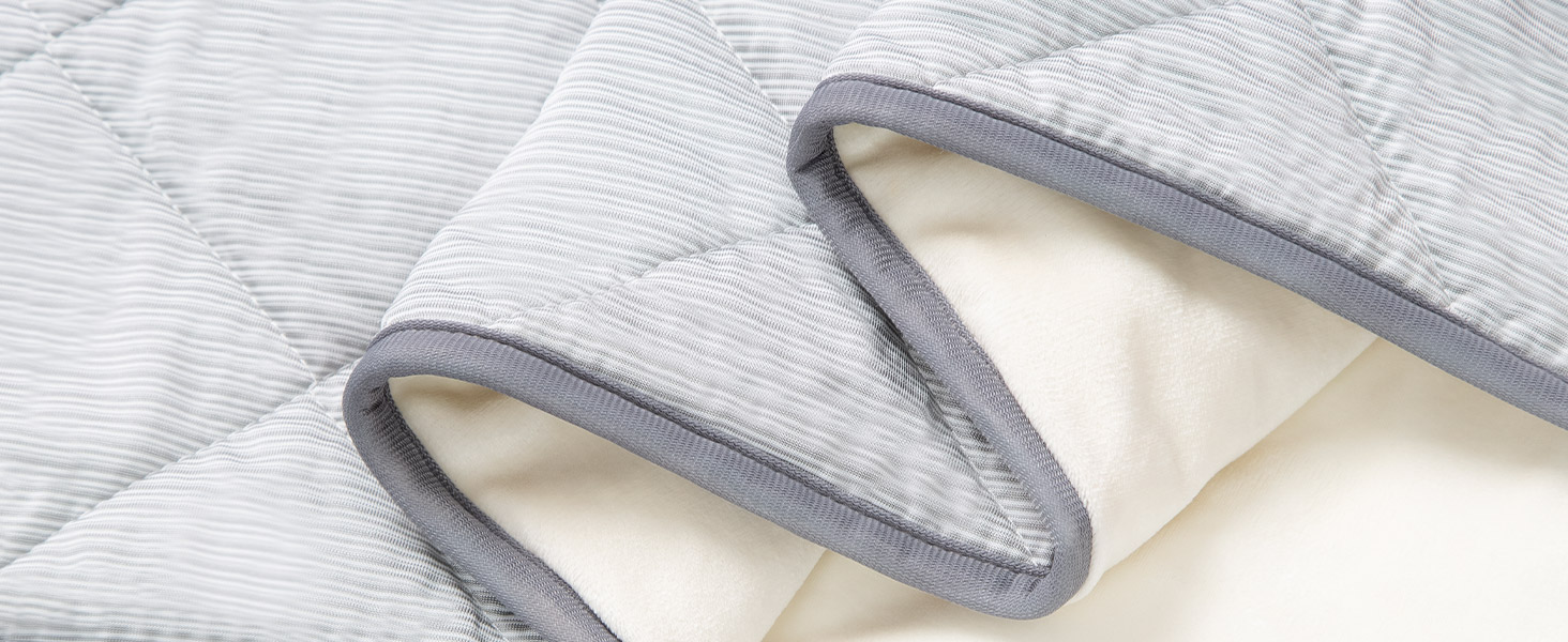 Килимок для собак та котів, ультрам'який, водонепроникний, 75x60 см, миючий, двосторонній (охолоджуючий та зігріваючий) для цілорічного комфорту, сірий та білий