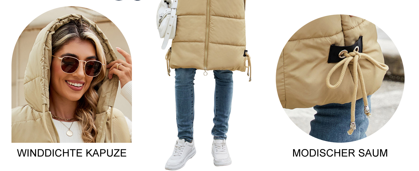 Жіноча/Чоловіча тепла стьобана жилетка Vancavoo з капюшоном, зимова жилетка, легка, чорна