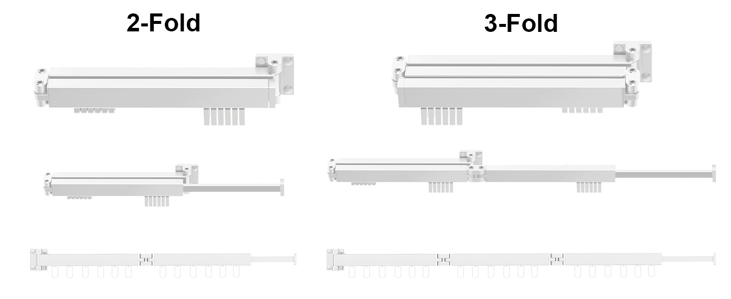 Висувна сушарка для білизни на стіну з гачками. Компактна сушарка для балкона, білизни, ванної кімнати, спальні (Біла, 3 складаних секції)