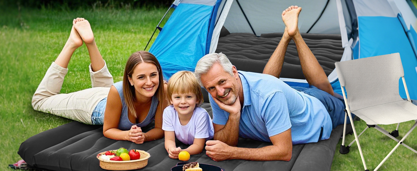 Надувна автомобільна матрац FORMIZON SUV 180x140 см з насосом та 2 подушками для подорожей та кемпінгу, чорний