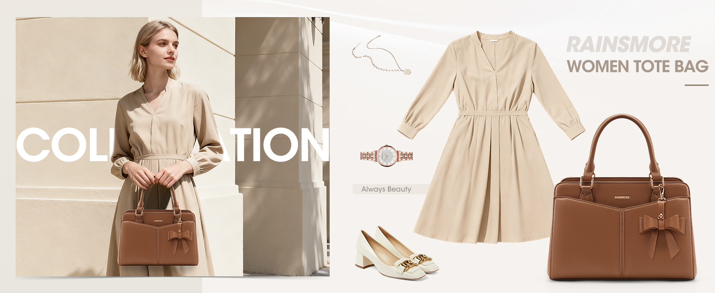 Сумка жіноча RAINSMORE середнього розміру зі штучної шкіри, чорна. Сумка-тоут, сумка на плече, ручна сумка