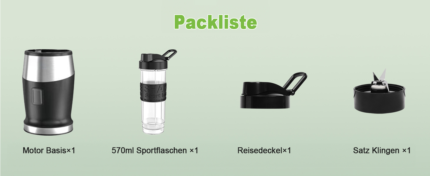 500W Stainless Steel Portable Blender - Smoothie & Shake Maker with BPA-Free Tritan Bottles