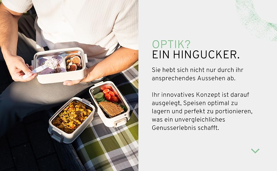 Бенто-ланчбокс 'Robin' 2700мл, 3 секції з приборами та відсіками, преміум нержавіюча сталь, BPA-free, велика ланчбокс для дорослих, Meal Prep, витокозахисний, підходить для мікрохвильової печі