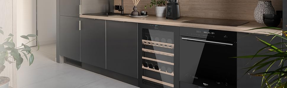 Cecotec 48-Bottle Wine Cooler - GrandSommelier 36000 - 95 Liter Compressor Wine Fridge with Adjustable Temperature, Touch Control, LED Lighting & Quiet Operation