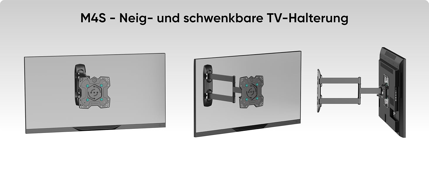 Настінний кріплення для телевізора ONKRON M4SR-B (17-43 дюйми, до 35 кг, VESA 200x200, чорний)