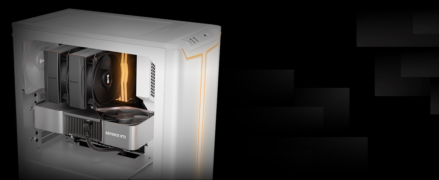 be quiet! Pure Base 501 DX White - корпус ПК з 3 вентиляторами Pure Wings 3 140mm PWM, високий статичний тиск, ARGB-підсвітка