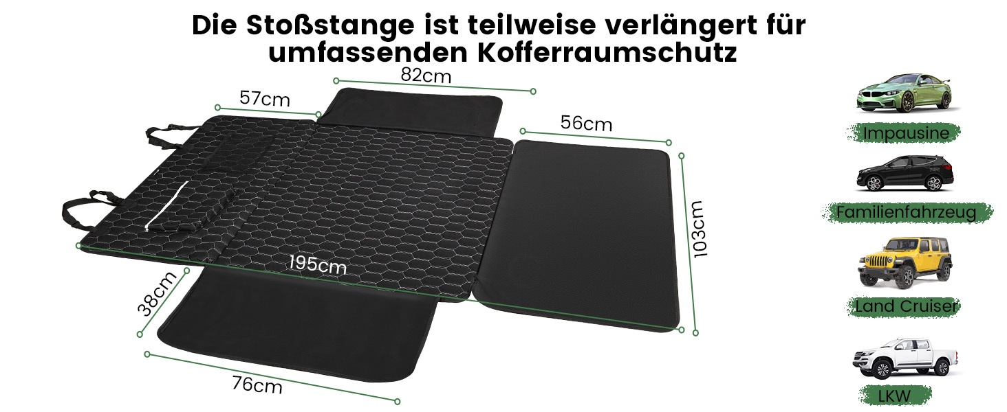 Захист для багажника авто: вологостійкий килимок для собак, 195x103 см